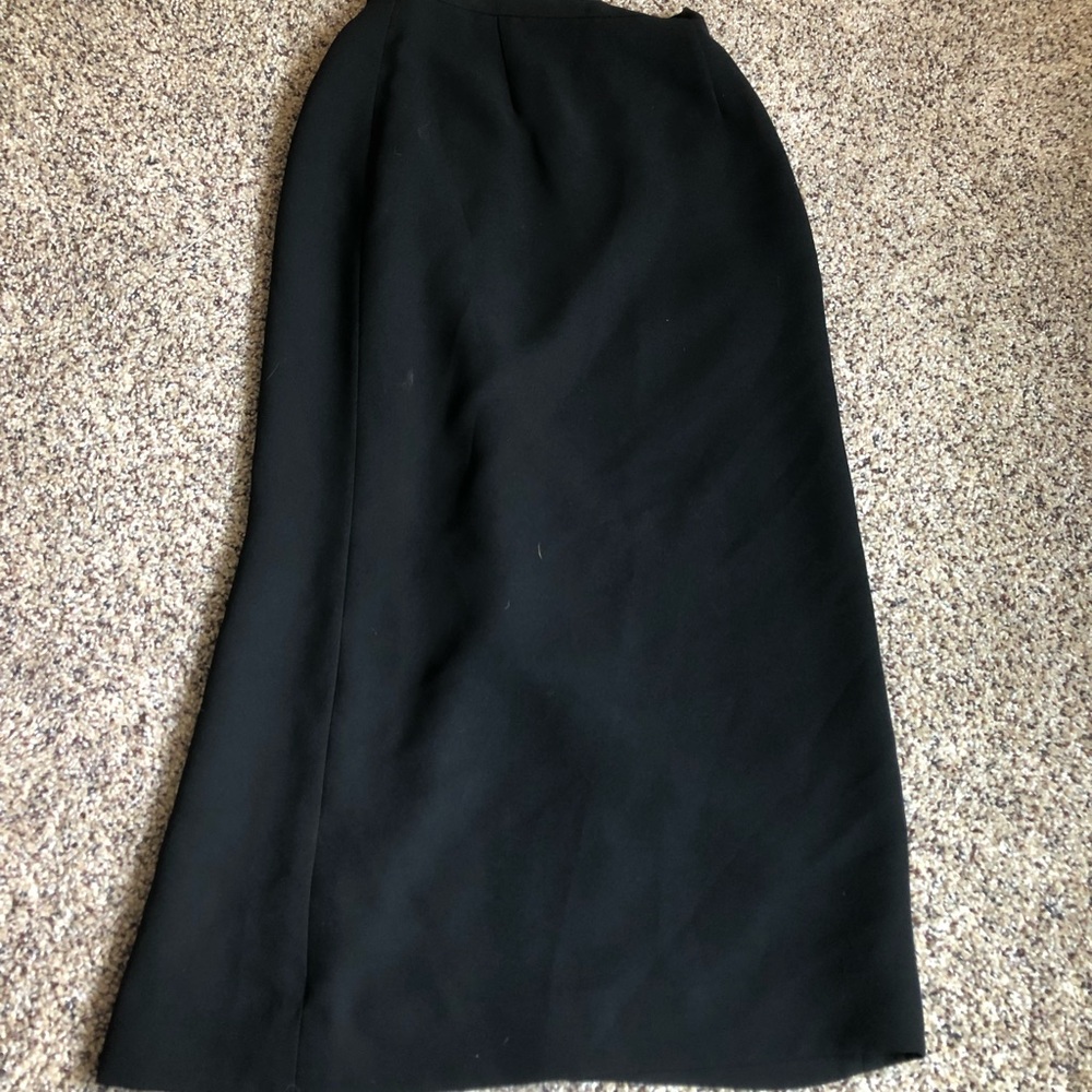 Black High Waisted Midi Skirt